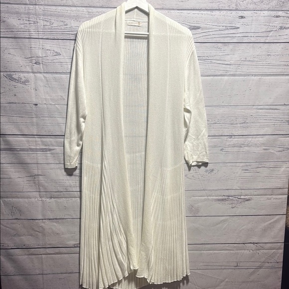 Ronen Chen Long Cream white Cardigan - Picture 1 of 9